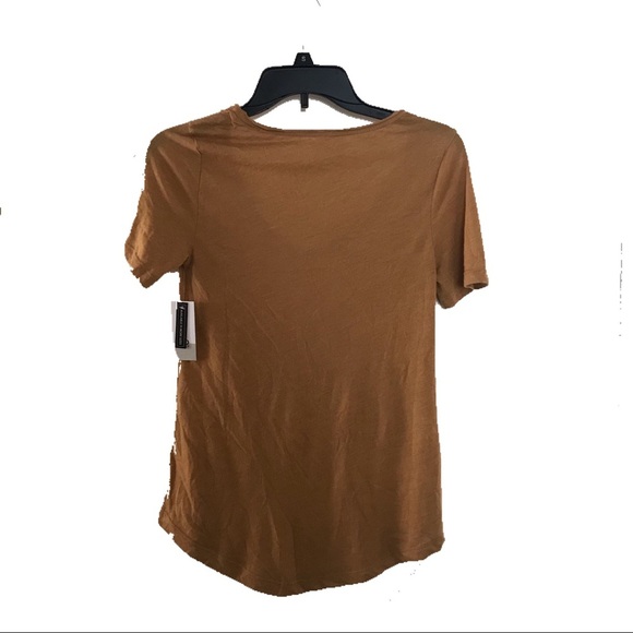 BP by Nordstrom Brown Lightweight V-Neck Tee - Picture 2 of 3